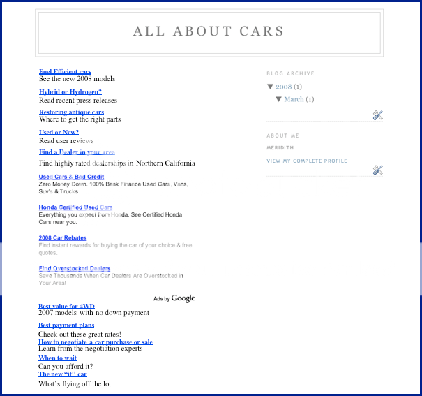 Adsense placement